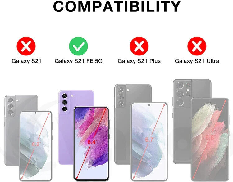 Handyhülle für Samsung Galaxy S21 FE Hülle Premium PU Leder "Schwarz"