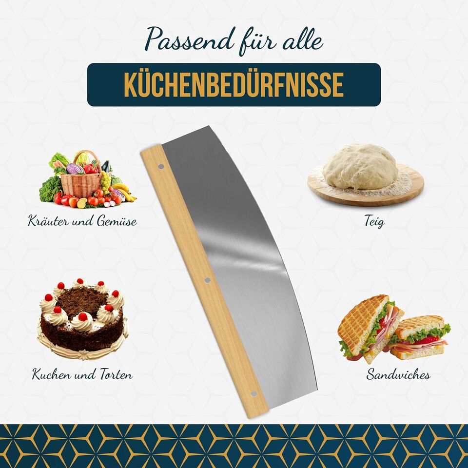 RAAFI 32 mm Pizzamesser. 1 mm Dicke Professionel und Scharfe