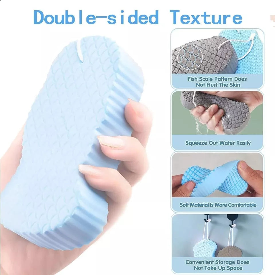 3 Stück, super weiche Bade- und Duschschwamm, für Peeling geeignet