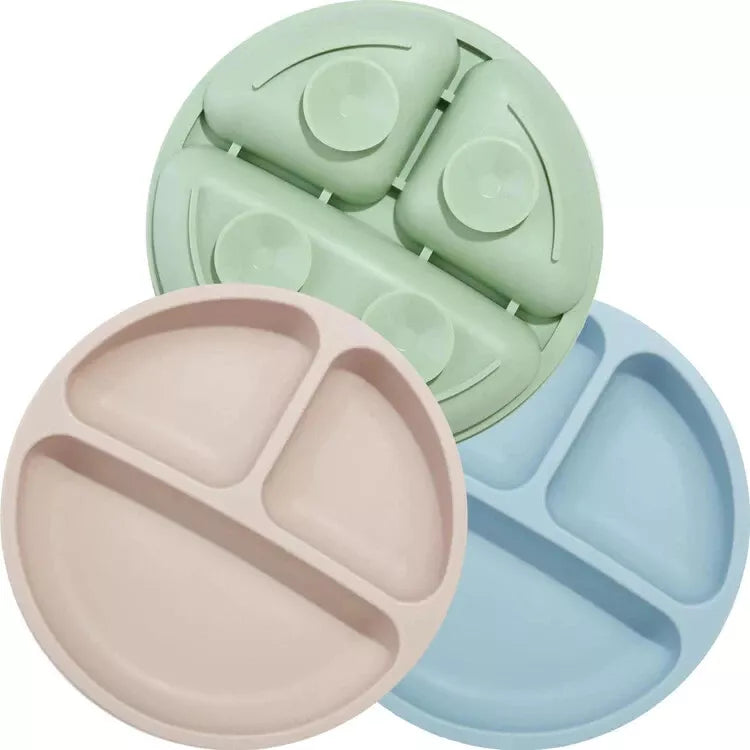 PandaEar Silikon Baby Teller Rutschfest Kinder Tischset mit Saugnäpfen
