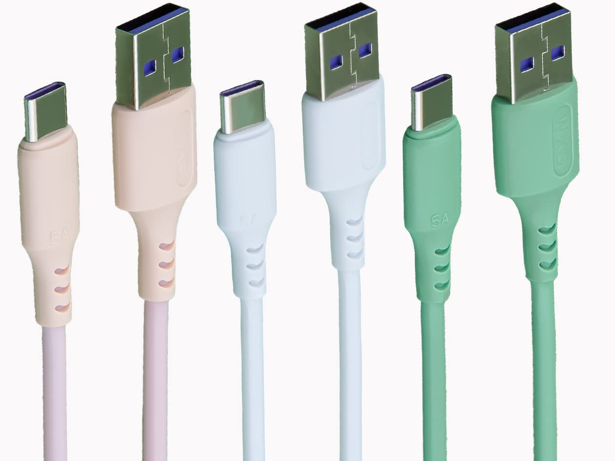 MiSense USB-C-Kabel 1 m, 3er-Pack USB-zu-USB-C-Kabel, USB-C-Kabel, Schnellladekabel für Huawei Xiaomi Samsung