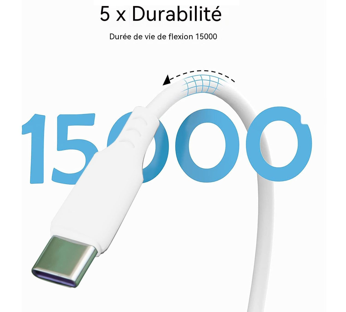 MiSense USB-C-Kabel 1 m, 3er-Pack USB-zu-USB-C-Kabel, USB-C-Kabel, Schnellladekabel für Huawei Xiaomi Samsung