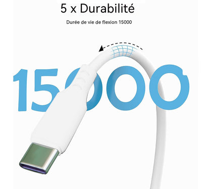 MiSense USB-C-Kabel 1 m, 3er-Pack USB-zu-USB-C-Kabel, USB-C-Kabel, Schnellladekabel für Huawei Xiaomi Samsung