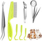 Zeckenentferner Set für Hunde Katze, 7 In 1 Zeckenpinzette Set Edelstahl Pinzette