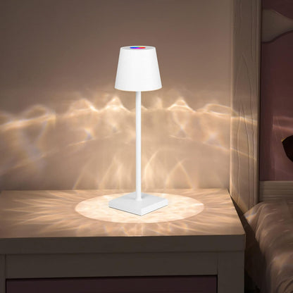 Dimmbare LED Akku-Tischlampe aus Metall Akkubetrieben mit Touch-Schalter für Innen und Außenbereich