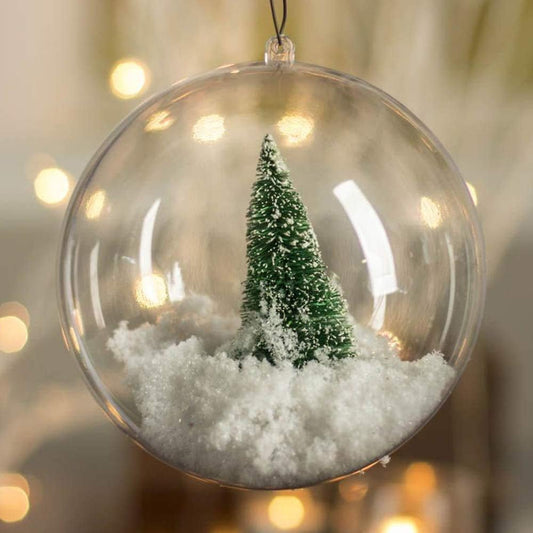 15 Stücke Acrylkugeln DIY Kugeln Transparent Plastik Weihnachtsbaumkugeln 2,36''/ 60mm für Weihnachten, Feiertag, Hochzeit, Party (Kopie)