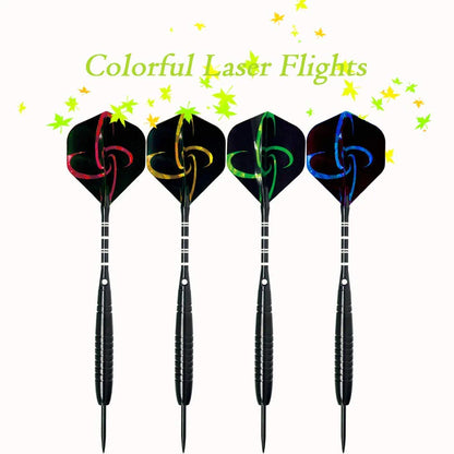 Miuezuth Darts mit Metallspitze für Dartboard, 6 Steeldarts mit Stahlspitze