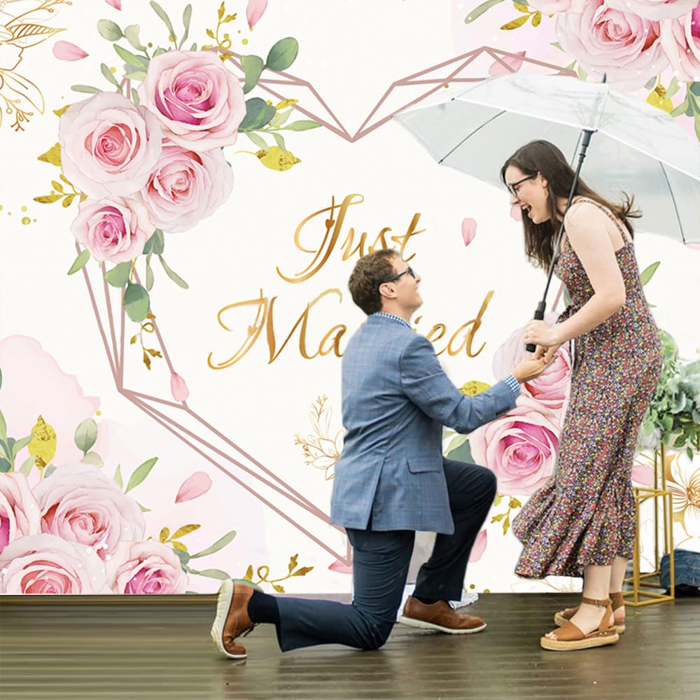 Hochzeitslaken zum Ausschneiden, 200x180cm Bettlaken mit Herz Hochzeit, Just Married Hochzeitslaken, Bettlaken Hochzeit Ausschneiden