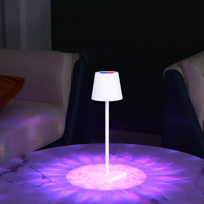 Dimmbare LED Akku-Tischlampe aus Metall Akkubetrieben mit Touch-Schalter für Innen und Außenbereich