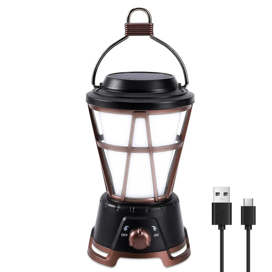 Solarlaterne für draußen, wasserdichte Campinglampe mit 2000 mAh Akku