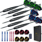 Miuezuth Darts mit Metallspitze für Dartboard, 6 Steeldarts mit Stahlspitze