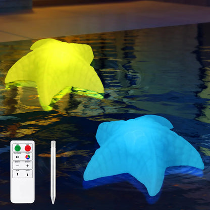GGNOO 2er-Pack Solarlampen für draußen, LED-Solarleuchten für draußen, 8 Farben, Poolbeleuchtung,