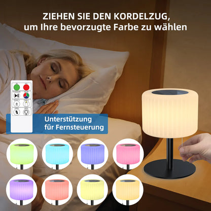 GGII Solar-Tischlampe für den Außenbereich, dimmbar, 7 RGB-Farben,