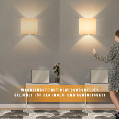 Innenwandleuchte Akku mit Bewegungsmelder, USB aufladbare Wandlampe,