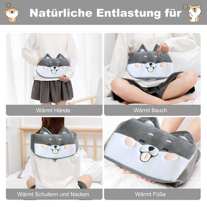 AnNissa Wärmflaschen, Wärmflaschen mit Bezug und Gürtel,