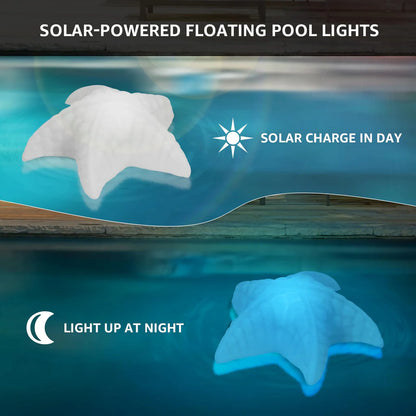 GGNOO 2er-Pack Solarlampen für draußen, LED-Solarleuchten für draußen, 8 Farben, Poolbeleuchtung,
