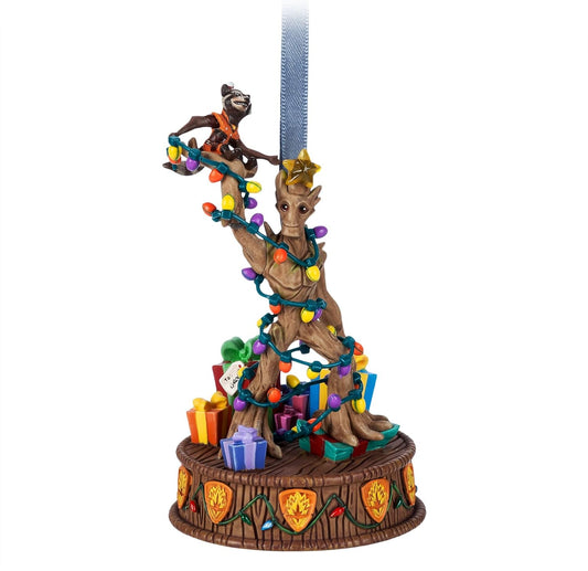 Disney Store Offizieller Rocket und Groot Leuchtender Living Magic Sketchbook Anhänger