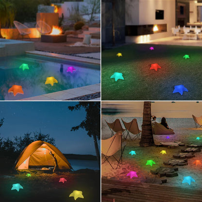 GGNOO 2er-Pack Solarlampen für draußen, LED-Solarleuchten für draußen, 8 Farben, Poolbeleuchtung,