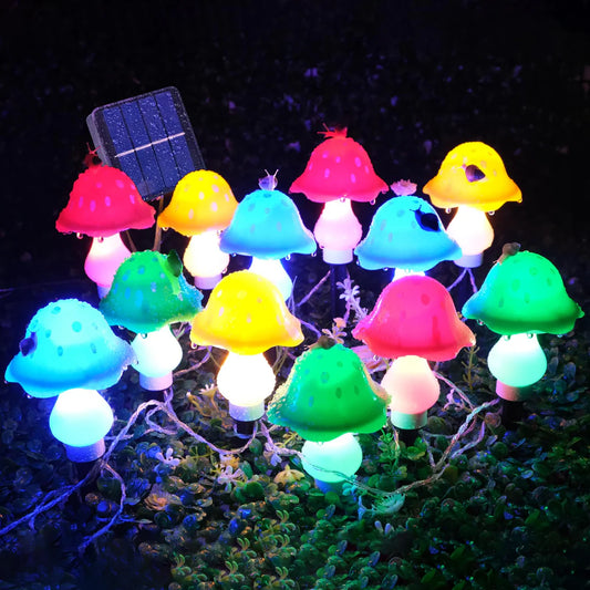 Solar-Pilzlichter für Gartendekoration, dekorative Pilzlichter