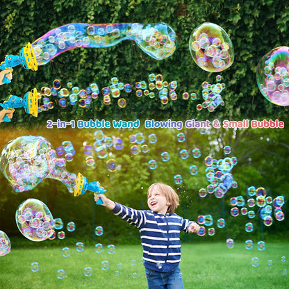 Seifenblasen-Shooter für Kinder, Dinosaurier-Seifenblasenmaschine mit 236 ml Seifenblasenflüssigkei