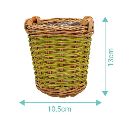 2er Set Rattan Pflanzkübel