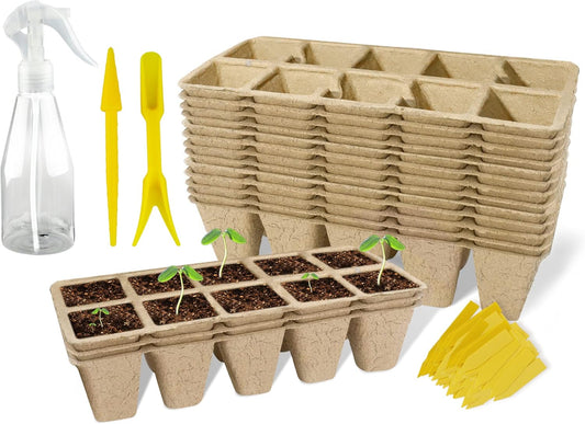 Anzuchttöpfe 100Zellen Biologisch abbaubare , 10pcs Anzuchttöpfe Abbaubar Pflanztopf Biologisch Abbaubar