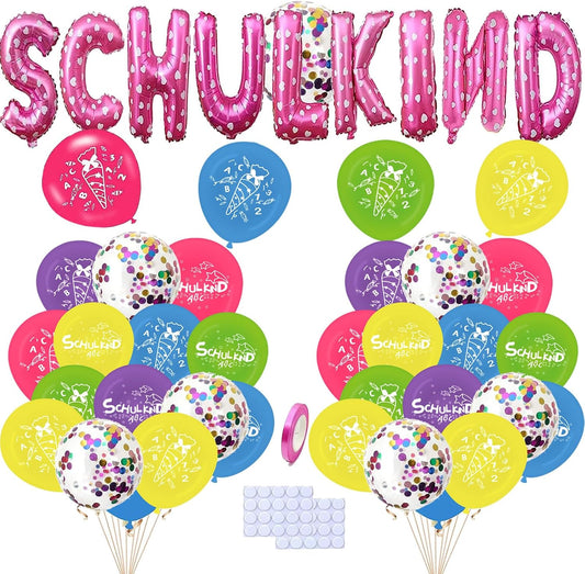 Schulkind Mädchen, Schulanfang Mädchen Deko, Einschulung Mädchen Deko, Schulkind