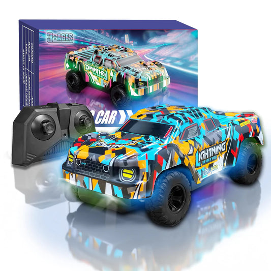 KINSAM Ferngesteuertes Auto, 1 24 Mini von 3-14 Jahren, 2,4 GHz RC Turck mit Akku