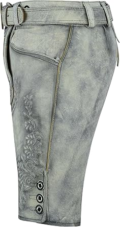 Sterling Sports Herren Trachtenlederhose Oktoberfest Trachtengürtel Bavaria Gr. 48