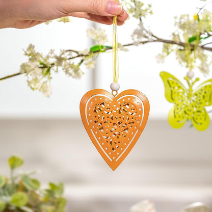 Valery Madelyn 6X Dekoaufhänger aus Metal, 7.5cm Frühlingsdeko zum Aufhängen, Osteranhänger Hochzeit Baumschmuck