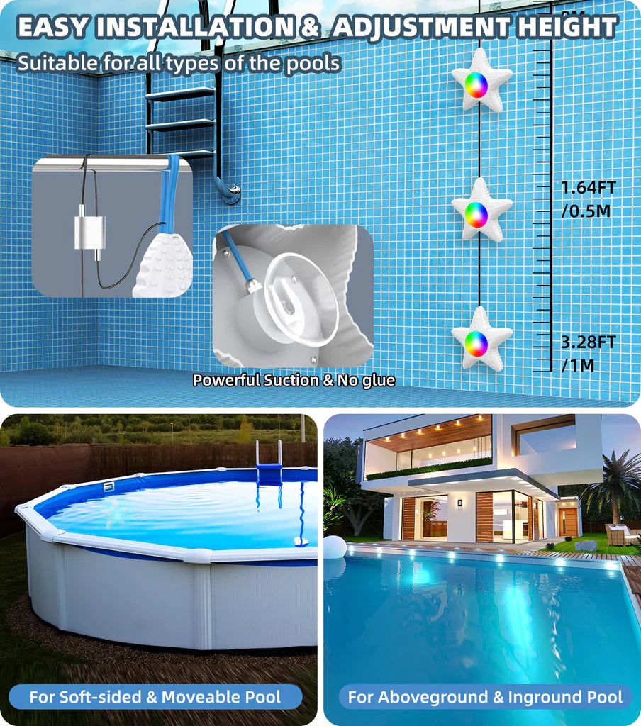 GedFong Poolbeleuchtung Unterwasser, LED Poolbeleuchtung
