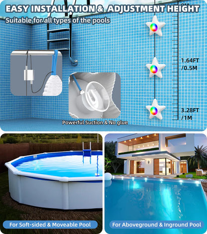 GedFong Poolbeleuchtung Unterwasser, LED Poolbeleuchtung