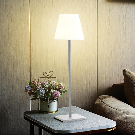 FLORNIA Dimmbare LED Akku Tischlampe Batterie betrieben