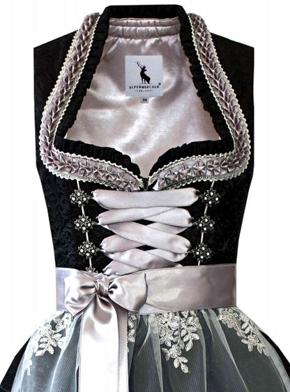 Alpenmärchen Midi Dirndl inkl. Spitzenschürze Gr.44 - ALM980
