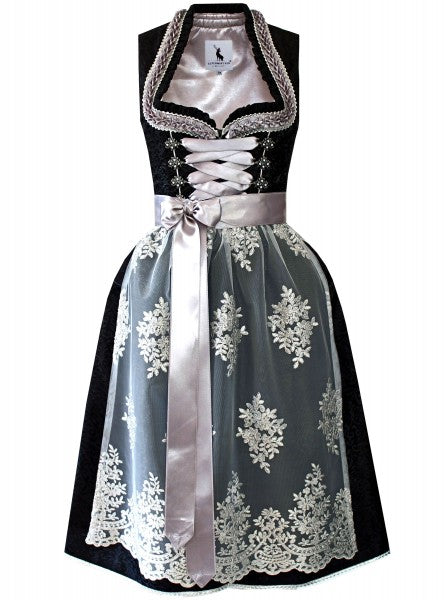 Alpenmärchen Midi Dirndl inkl. Spitzenschürze Gr.44 - ALM980