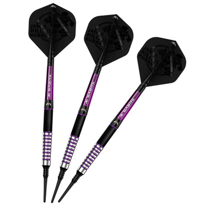 Mission James Hurrell Darts - Soft Tip - Hillbilly - Black & Purple - 18g