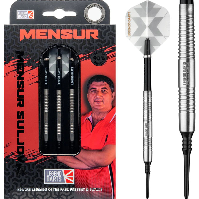 Legend Darts - Soft Tip - The Gentle - Mensur Suljovic - Silver - 18g