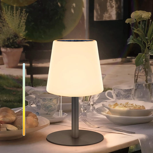 Solar Tischlampe Outdoor LED Akku Tischleuchte Kabellos