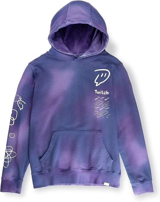 Twitch Orb Tie Dye Hoodie Sweatshirt Lila 2XL