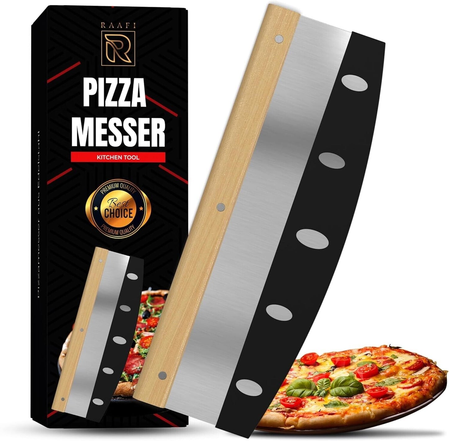 RAAFI 32 mm Pizzamesser. 1 mm Dicke Professionel und Scharfe