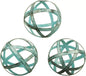 Blaue dekorative Kugel 3 Set – Metallkugel Dekoration –
