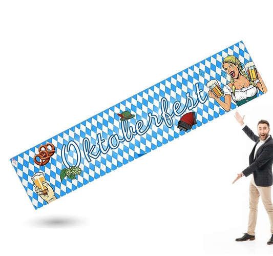 XXL Banner 40 x 150 cm Wiesn Dekoration zum Aufhängen " Oktoberfest "