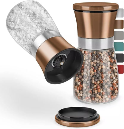 Thingles® Gewürzmühlen 2er Set mit verstellbarem Keramikmahlwerk