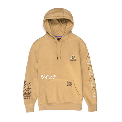 Twitch Nihongo-Kapuzenpulli Beige L