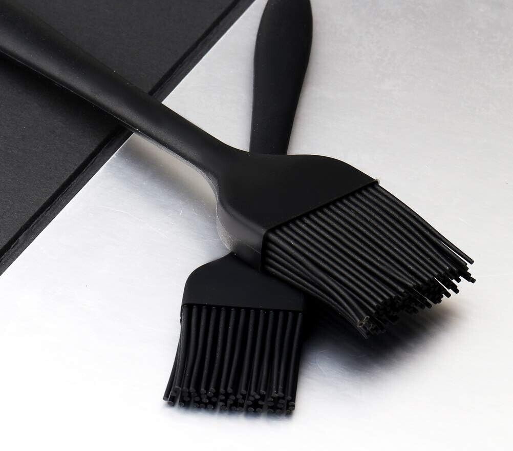 2 er Backpinsel 21 + 26 cm, Silikonpinsel, für Küche, Grill und Backen