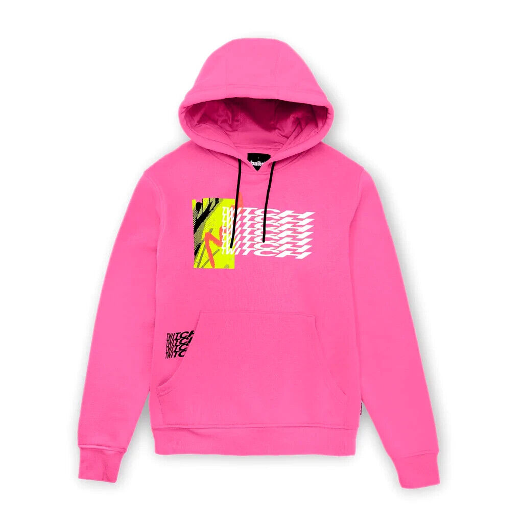 Twitch Graphic Hoodie-Sweatshirt – Pink Mash M