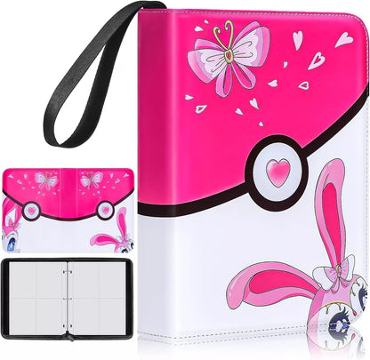 Sammelkartenalbum mit 4 Taschen, 63 abnehmbaren Hüllen, Kartenheft, Buchgeschenk