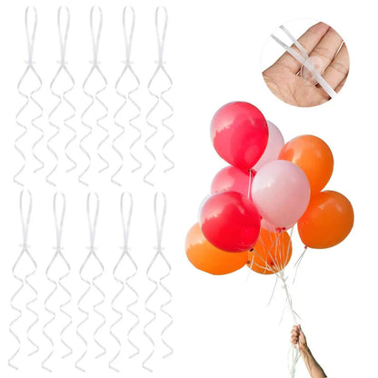 50 Stück Ballonverschlüsse Helium mit Schnur, Ballonverschluss für Hochzeit