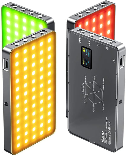 Beleuchtung zum fotografieren, Llano RGB Video Licht, Gebaut-in 4000mAh Akku