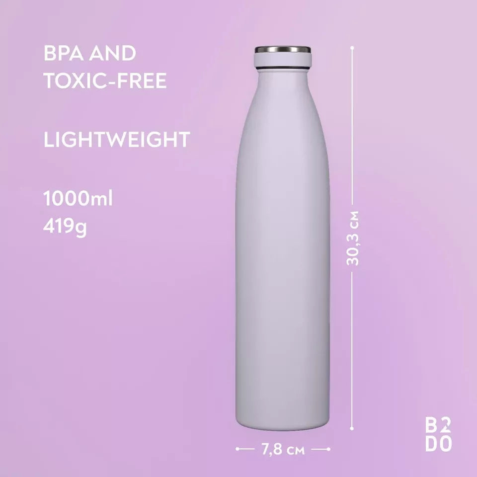 B2DO for GH Trinkflasche Edelstahl 1000ml "grau"